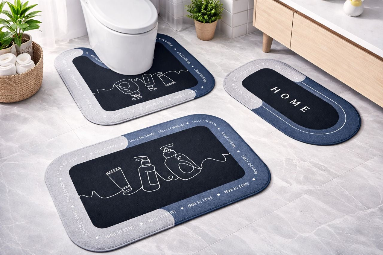 Tapis de bain trois pièces