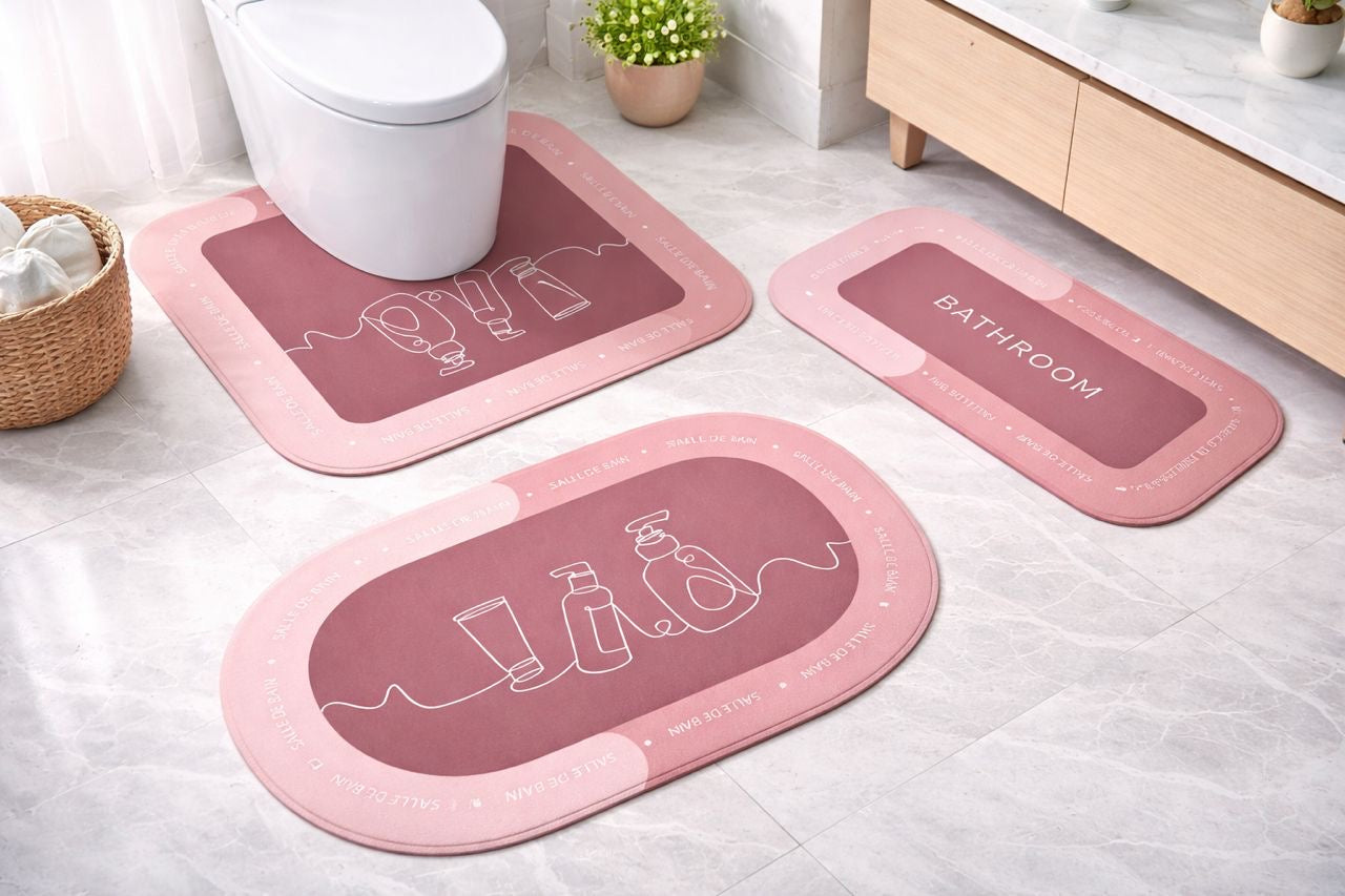 Tapis de bain trois pièces