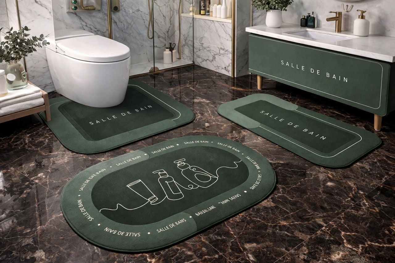 Tapis de bain trois pièces
