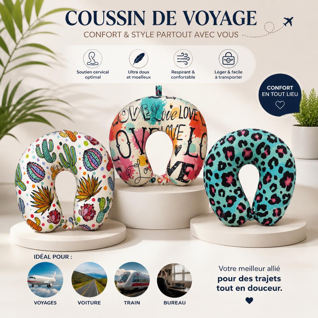 Coussin de Voyage en U – Confort Optimal en Déplacement